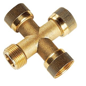 1" Brass Manifold Cross