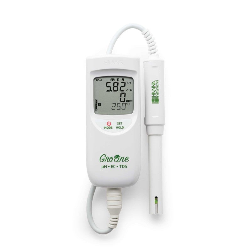 GROLINE HYDROPONIC PORTABLE PH/EC/TDS/TEMPERATURE METER image 0
