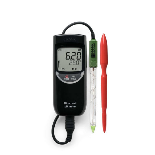 WATERPROOF PH & TEMPERATURE METER FOR DIRECT MEASUREMENT IN SOIL image 0